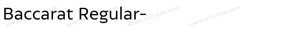 Baccarat Regular字体转换